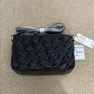 Nordstrom Urban Expressions Black Woven Crossbody Bag